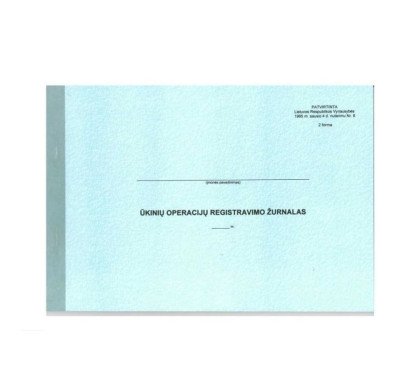 Ūkinių operacijų registravimo žurnalas, F-2 I, 36 lp.