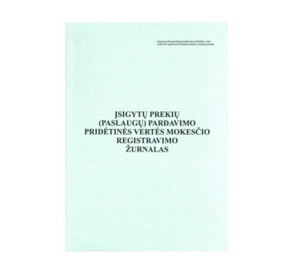 Įsigitų prekių ir paslaugų pardavimo PVM registracijos žurnalas