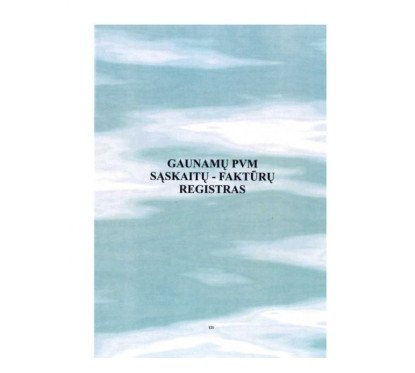 Gaunamų PVM s.-f.registras