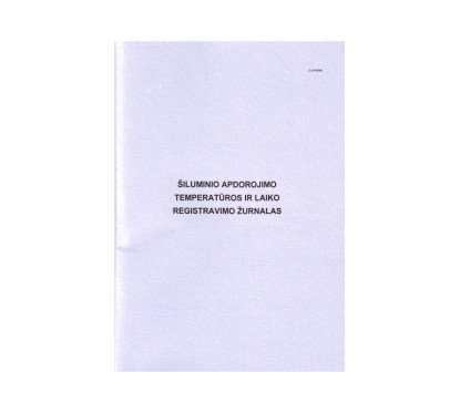 Šiluminio apdorojimo temperatūros ir laiko registravimo žurnalas