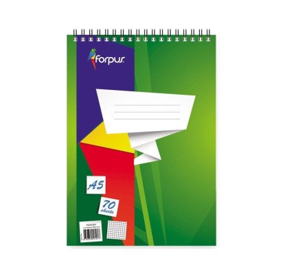 Bloknotas Forpus A5 su spirale viršuje