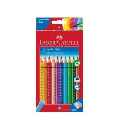 Pieštukai spalv.tirbriauniai Jumbo 12vnt.+drožt.