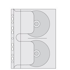 Įmautė-dėklas CD A4,skaidri,2vnt.