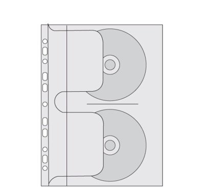 Įmautė-dėklas CD A4,skaidri,2vnt.