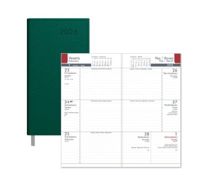 Darbo kalendorius Midi PU 90x167mm