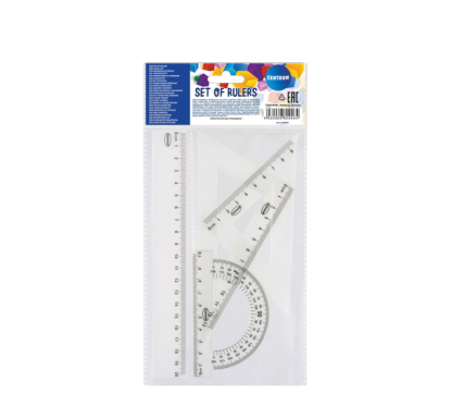 Liniuočių rinkinys (4 vnt) 20 cm Centrum