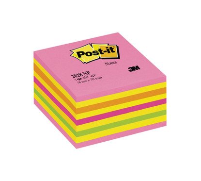 Lipnių lapelių kubas Post-it 76 x 76 Neon