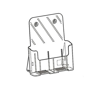 Laikiklis bukletų DISP-SA A6 pastatomas