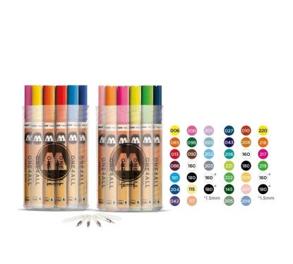 Akrilinis žymeklis ONE4ALL 127HS 2 mm Stovas - 40 vnt