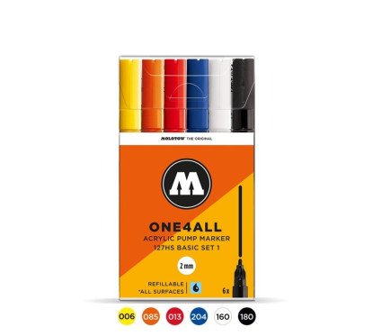 Akrilinis žymeklis ONE4ALL 127HS 2 mm  x 6 vnt Basic Set 1