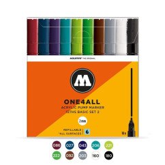 Akrilinis žymeklis One4All 127HS 2mm Wallet Basic-Set 2 10 pcs.