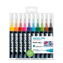 Teptukinis žymeklis AQUA INK 1 mm x 10 vnt