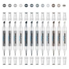 Žymeklis Aqua Twin 1mm/2-6mm Complete Set Grey