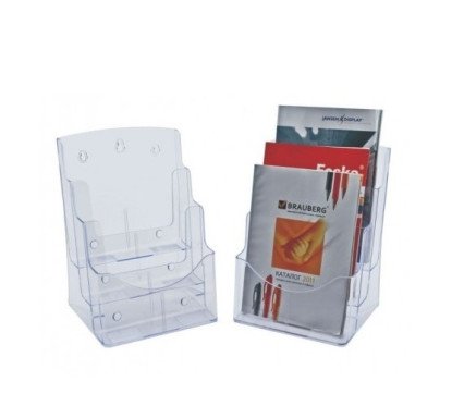 Laikiklis reklamai A4 3dalys pastat./pakabin.