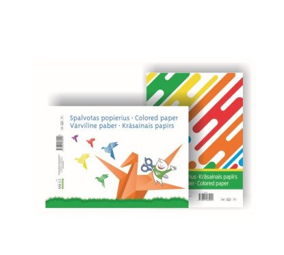 Popierius spalvotas vienpusis 8l. A4 80g