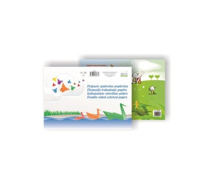 Popierius spalvotas dvipusis A4 80g 8l.