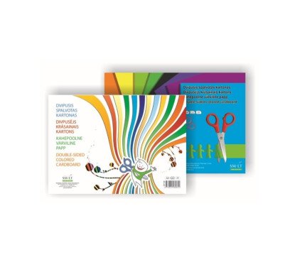 Kartonas spalvotas vienpusis A4 8l.
