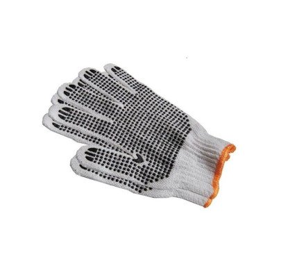 Pirštinės trikotažinės su PVC taškeliais