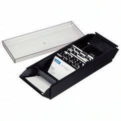 Dežutė vizitinių kortelių 600vnt.juoda Bantex