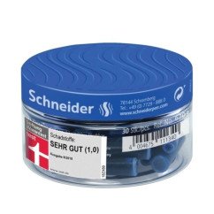 Rašalo kapsulės plastikiniame indelyje