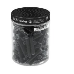 Rašalo kapsulės plastikiniame indelyje