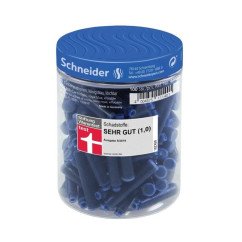 Rašalo kapsulės plastikiniame indelyje