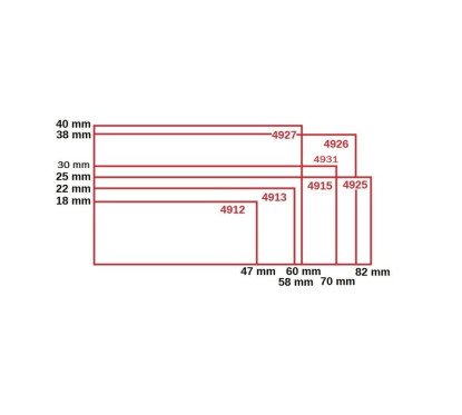 Gumytė TRODAT stačiakampiai