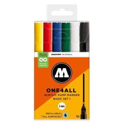 Akrilinis žymeklis ONE4ALL 127HS 2 mm x 6 vnt