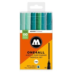 Akrilinis žymeklis ONE4ALL 127HS 2 mm x 6 vnt