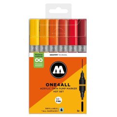 Akrilinis žymeklis ONE4ALL Twin 1,5+4 mm x 6 vnt