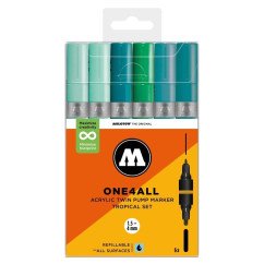 Akrilinis žymeklis ONE4ALL Twin 1,5+4 mm x 6 vnt