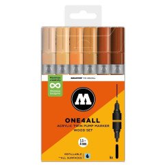 Akrilinis žymeklis ONE4ALL Twin 1,5+4 mm x 6 vnt