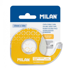 Dvipusė lipni juost. MILAN 15mmx 10m su dėklu