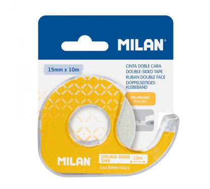 Dvipusė lipni juost. MILAN 15mmx 10m su dėklu