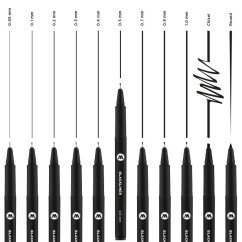 Grafinis rašiklis MOLOTOW™ BLACKLINER Brush