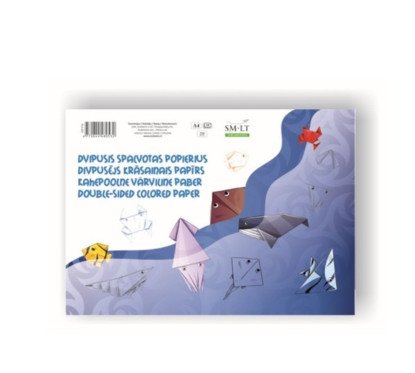 Popierius spalvotas dvipusis 80g 16l.