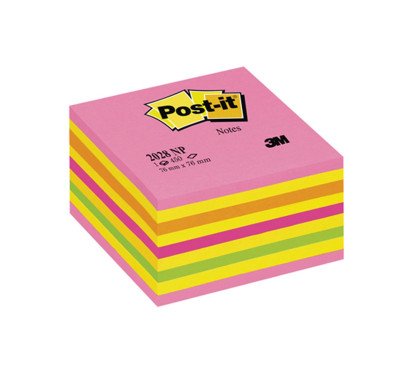 Lipnių lapelių kubas Post-it 76 x 76 Neon