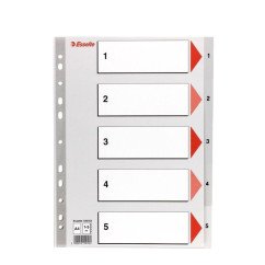 Skiriamieji lapai A4 pilki PP