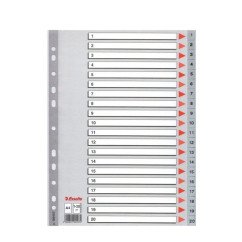 Skiriamieji lapai A4 pilki PP