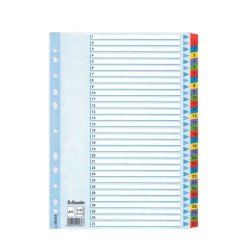 Skiriamieji lapai Esselte spalvoti su skaičiais