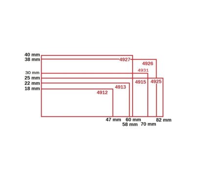 Gumytė TRODAT stačiakampiai