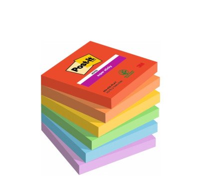 Super lipnūs lapeliai Post-it 76 x76mm Playful