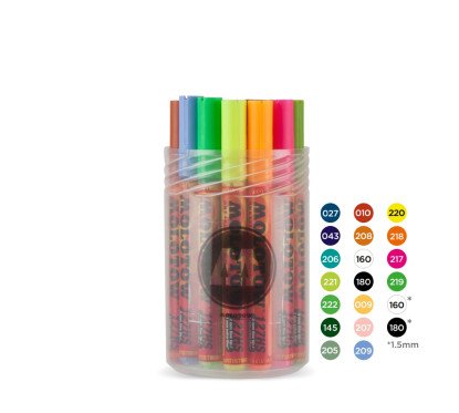 Akrilinis žymeklis ONE4ALL 127HS 2 mm Kit II x 20 vnt